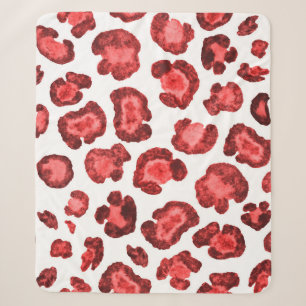 Aquarellmuster-Illustration Leopardenhaut. Mode Sherpadecke