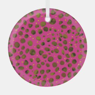 Aquarellmuster mit Abstrakter Geparkhaut. Ornament Aus Glas