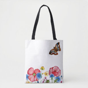 Aquarellmuster mit handgezeichnet Wildblumen