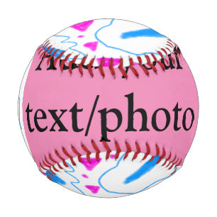 Aquarellmuster mit rosa-blauer Farbe, benutzerdefi Baseball