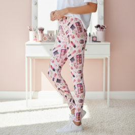 Aquarellmuster mit rosa Florals Leggings
