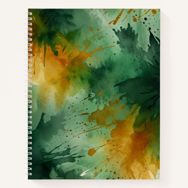 Aquarellmuster Notizbuch (Vorderseite)