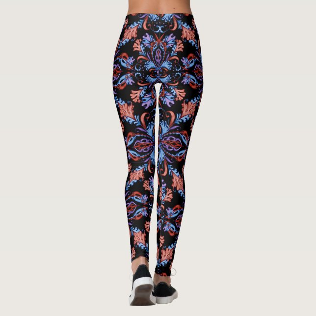 Aquarellnacht Leggings (Rückseite)