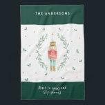 Aquarellnäcker niedliche Weihnachtsfeiern Geschirrtuch<br><div class="desc">Nutcracker Aquarell botanischer niedlicher Weihnachtsfeiertag</div>