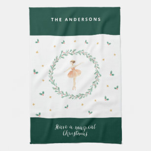 Aquarellnäcker niedliche Weihnachtsfeiern Geschirrtuch