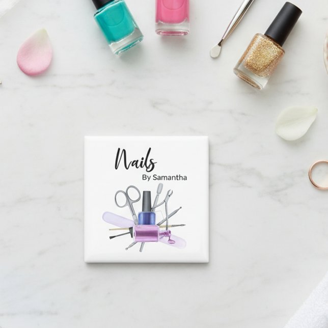 Aquarellnagel Salon Manicure Nagel Polnisch Magnet (Von Creator hochgeladen)