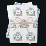 Aquarellnährungsmittel Monogram Wappen Christmas Geschenkpapier Set<br><div class="desc">PreppyPrint.com - Feiern Sie Weihnachten im Stil! Fügen Sie Ihre personalisierte Touch hinzu. Übertragen Sie dieses Design auch auf die Produkte Ihrer Wahl! Bitte besuchen Sie meinen Designer-Shop,  PreppyPrint.com,  um die Dinge zu koordinieren.</div>