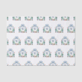 Aquarellnährungsmittel Monogram Wappen Christmas Seidenpapier