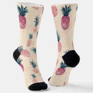 Aquarellnuppe Ananas Socken