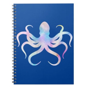 Aquarelloktopus Notizblock