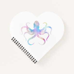 Aquarelloktopus Notizbuch