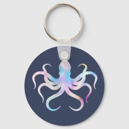 Aquarelloktopus Schlüsselanhänger