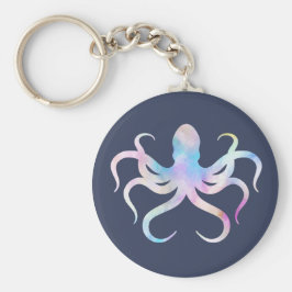 Aquarelloktopus Schlüsselanhänger