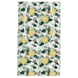 Aquarellon Lemon und Holly Pattern Weihnachten Kleine Geschenktüte