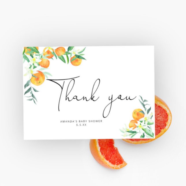 Aquarellorangen danke Karte (Von Creator hochgeladen)