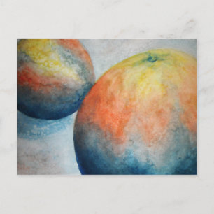 Aquarellorangen Postkarte