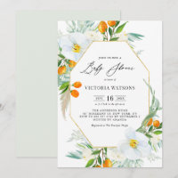 Aquarellorchids & Kumquats Frame Baby Dusche