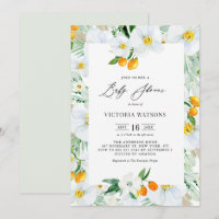 Aquarellorchids und Kumquats Summer Baby Dusche