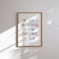 Aquarellpadel Der Herr ist mein Hirtenposter