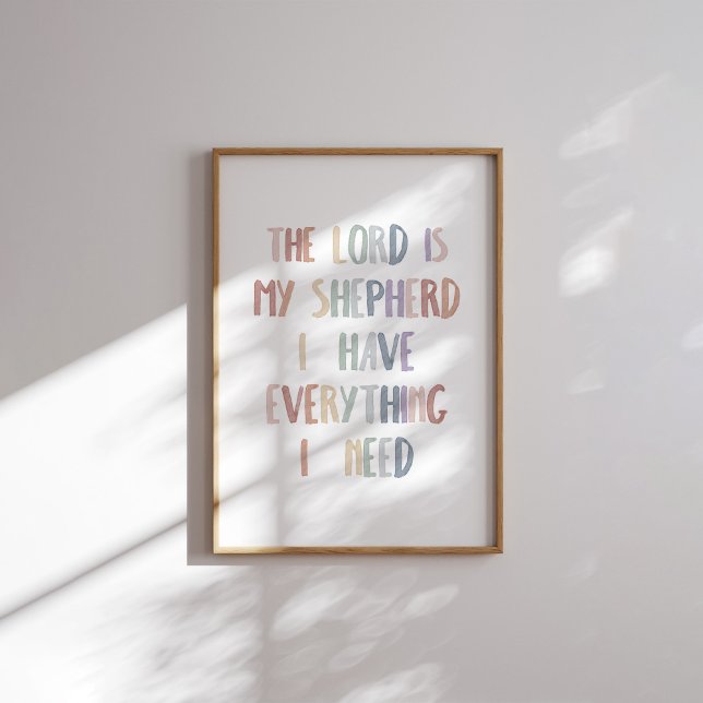 Aquarellpadel Der Herr ist mein Hirtenposter Poster (Von Creator hochgeladen)