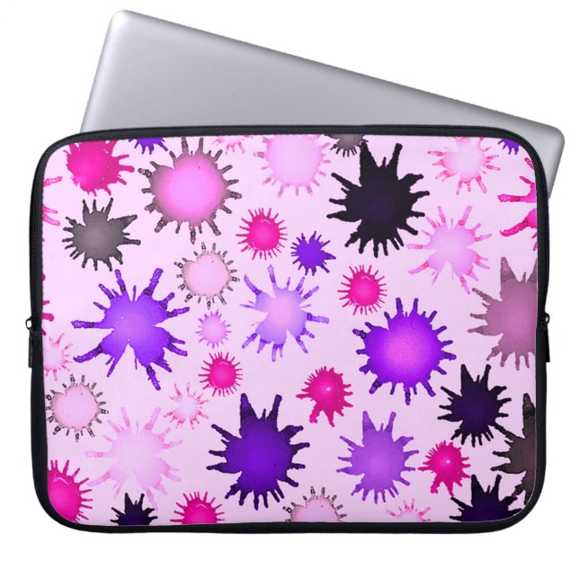 Aquarellpaint Blotter Laptopschutzhülle (Vorderseite)