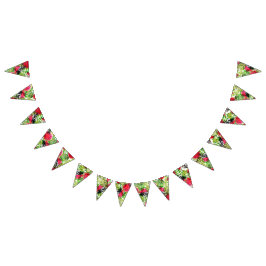 Aquarellpalme Blätter Wassermelone Hochzeitsdekor Wimpelkette