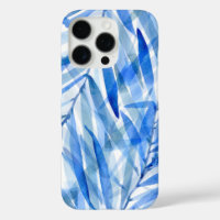 Aquarellpalmen Hawaiian Tropical in Royal Blue