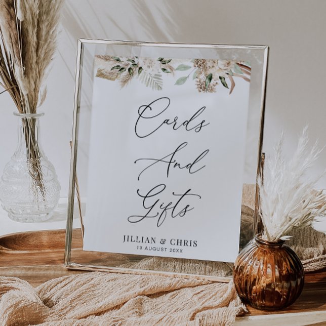 Aquarellpampas Blumenkarten und Geschenkschild Poster (Von Creator hochgeladen)