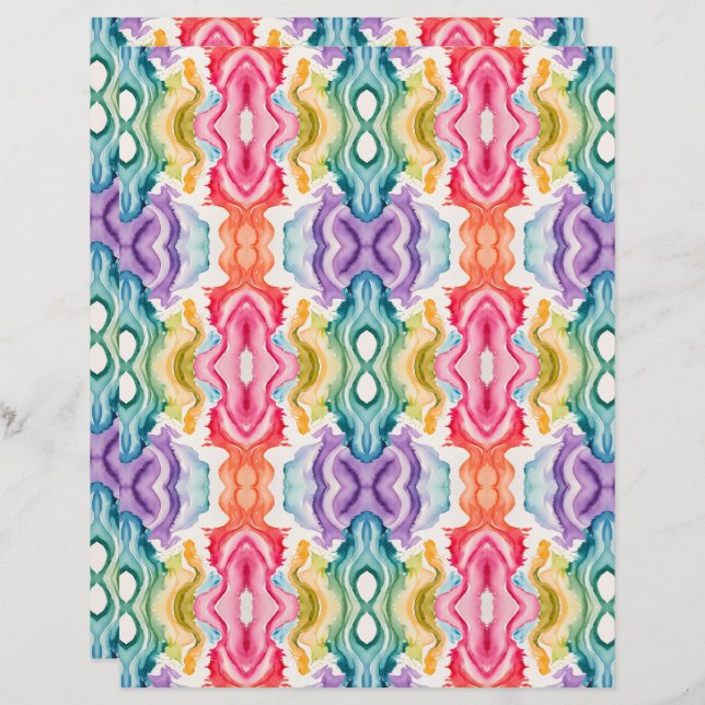 Aquarellpapier Abstrakt 23 Scrapbook (Vorne/Hinten)