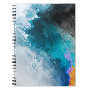 Aquarellpapierhintergrund. Abstrakte gemalte Illu Notizblock