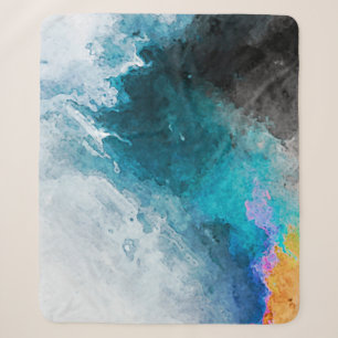 Aquarellpapierhintergrund. Abstrakte gemalte Illu Sherpadecke
