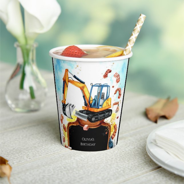 Aquarellpastellbau Geburtstag Pappbecher (In Situ)