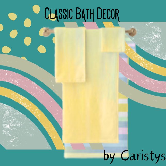 Aquarellpastellfarben Blendet Handtuch Badhandtuch Set (Von Creator hochgeladen)