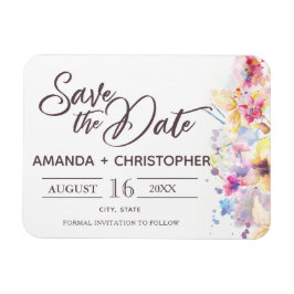 Aquarellpastellfarben | Datum speichern Magnet