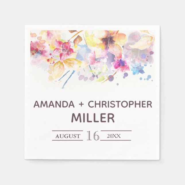 Aquarellpastellfarben | Napkins Serviette (Vorderseite)