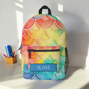 Aquarellpastellfarben Niedliches Monogramm Bedruckter Rucksack