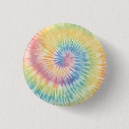 Aquarellpastellfarben Rainbow Gefärbte Krawatte Button