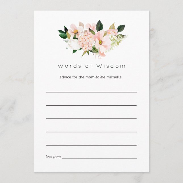 Aquarellpastellfarben Rosa Brautparty Hinweiskarte (Vorderseite)
