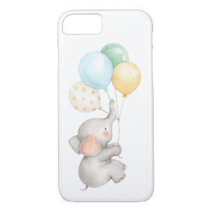 Aquarellpastelljunge Elefant mit Balloons Case-Mate iPhone Hülle