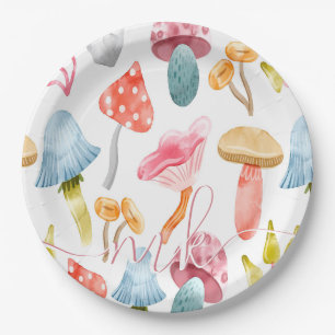 Aquarellpastellräume Pappteller