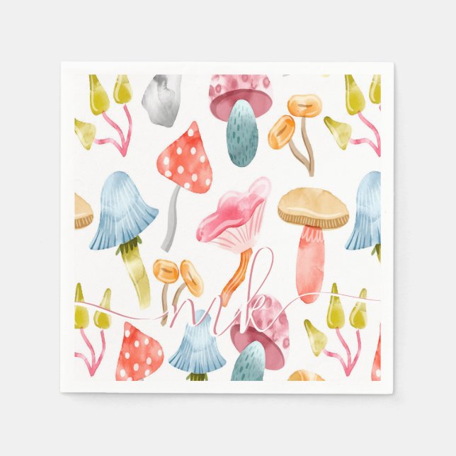 Aquarellpastellräume Serviette (Vorderseite)