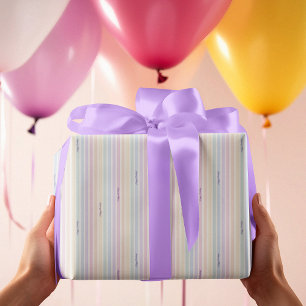 Aquarellpastellstreifen Geschenkpapier