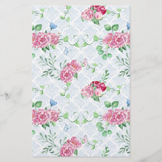 Aquarellpeere, Schmetterlingswasserfarbe Briefpapier (Vorderseite)