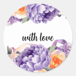 Aquarellpeonies Dusty Mauve Peach Sticker