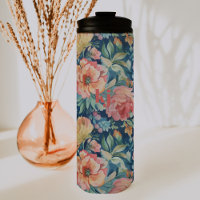 Aquarellpeony Floral Monogram