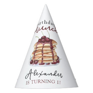 Aquarellpfannkuchen Geburtstag Partyhütchen