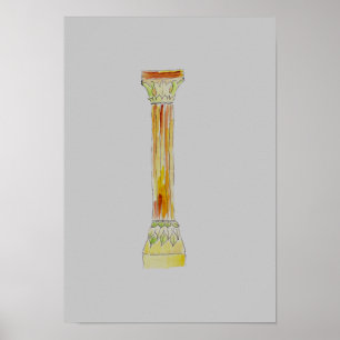 Aquarellpfeiler 1 poster
