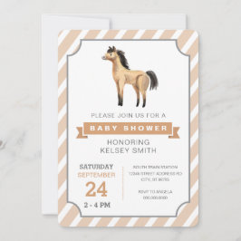 Aquarellpferde Gender Neutral Baby Dusche Einladung