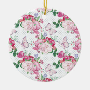 Aquarellpferde, Wasserfarbenschmetterling Keramik Ornament