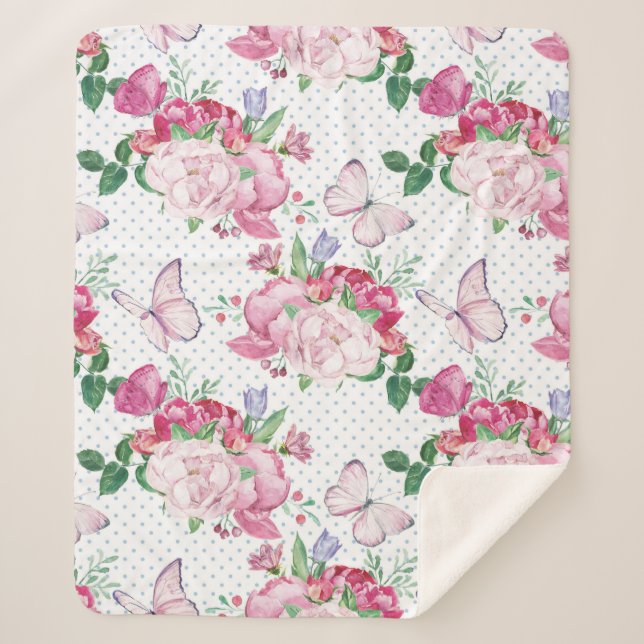 Aquarellpferde, Wasserfarbenschmetterling Sherpadecke (Vorderseite)